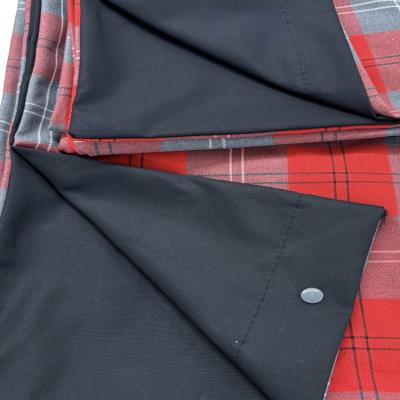 Single Duvet set in Grey/Red Check Whiterig Truck Curtains